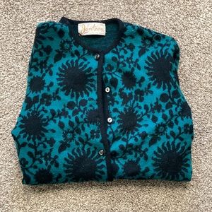 Vintage Green and Black Women’s Jantzen sweater